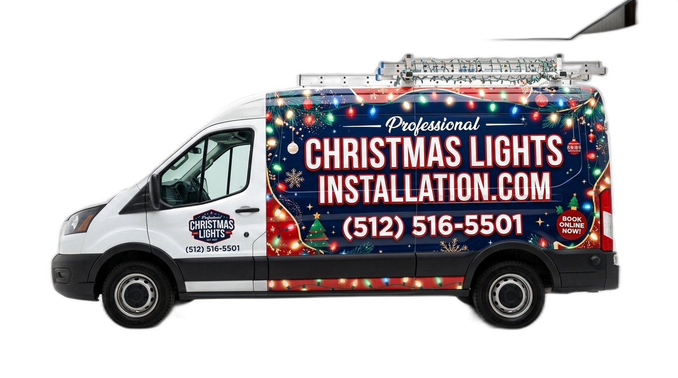 Christmas Lights Installation Service Van